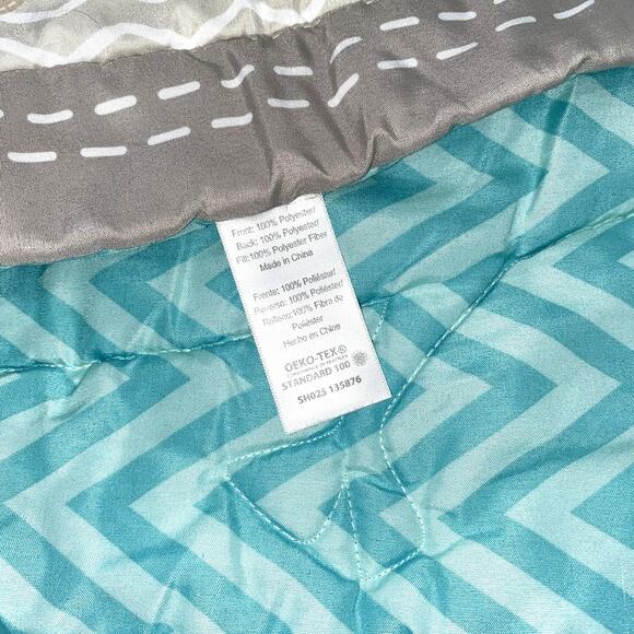 Wowelife Safari Elephant Crib Size Bedding for Baby Boy, Gray and Blue - Picture 8 of 8